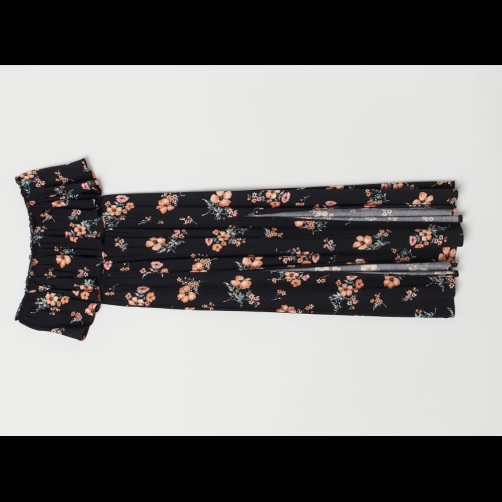 Black floral maxi dress